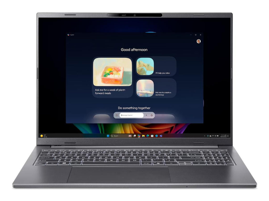 Acer Aspire 16 AI A16-52M-73EZ Copilot+ PC Intel Core Ultra 7 256V Portátil 40,6 cm (16") WUXGA 16 GB LPDDR5x-SDRAM 512 GB SSD Wi-Fi 7 (802.11be) Windows 11 Home Gris