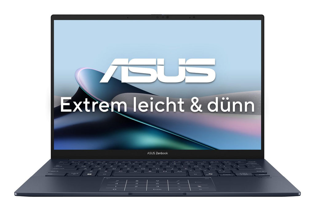 ASUS Zenbook 14 OLED UX3405CA-QD1303W Intel Core Ultra 7 255H Portátil 35,6 cm (14") WUXGA 16 GB LPDDR5x-SDRAM 1 TB SSD Wi-Fi 7 (802.11be) Windows 11 Home Azul QWERTZ Alemán