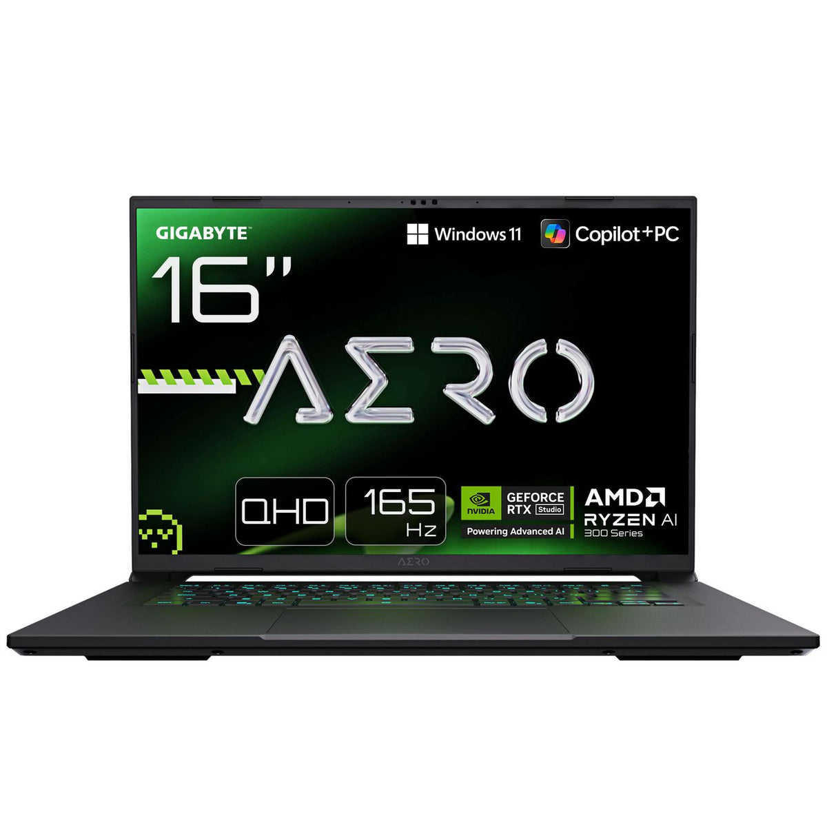 GIGABYTE AERO X16 1WH93DEC64AH Copilot+ PC AMD Ryzen AI 7 350 Portátil 40,6 cm (16") WQXGA 32 GB DDR5-SDRAM 1 TB SSD NVIDIA GeForce RTX 5070 Wi-Fi 6E (802.11ax) Windows 11 Home Gris