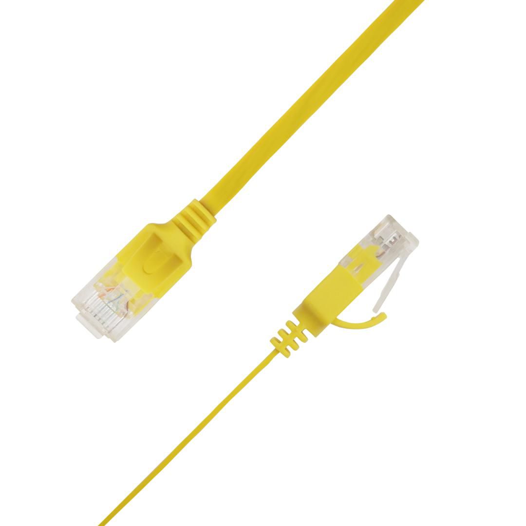 LinkIT Flat U/UTP Cat6A Yellow 0.75m UTP-FL6A-00075-GL