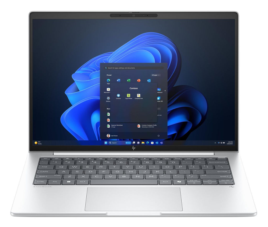 HP EliteBook 8 G1i AI Intel Core Ultra 7 255U Laptop 35.6 cm (14") WUXGA 16 GB DDR5-SDRAM 1 TB SSD Wi-Fi 7 (802.11be) Windows 11 Pro AI PC Silver