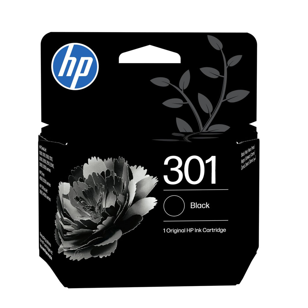 HP 301 Black Original Ink Cartridge cartucho de tinta 1 pieza(s) Rendimiento estándar