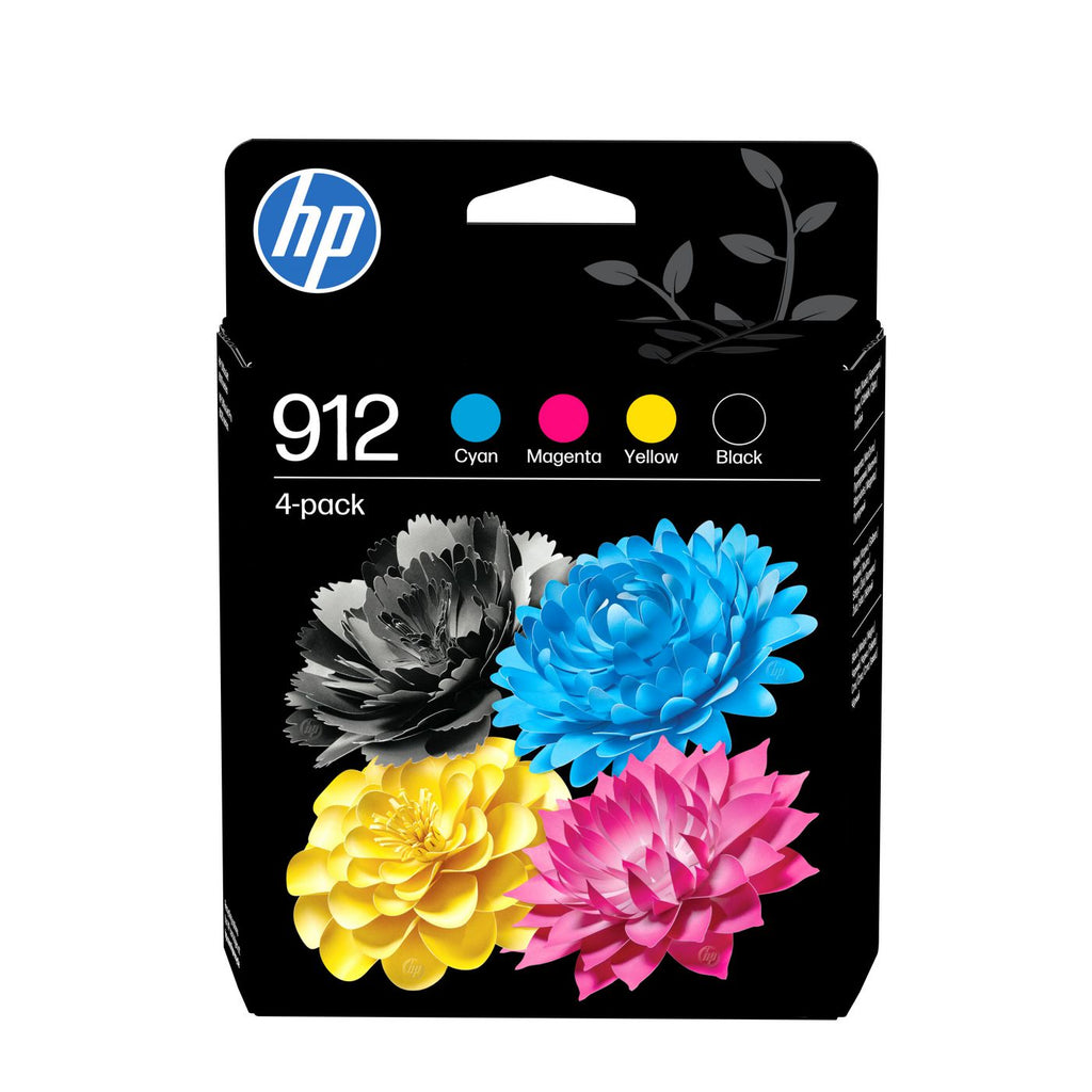 HP 912 4-Pack CMYK(4) Original Ink Cartridge Combo cartucho de tinta 4 pieza(s) Rendimiento estándar Negro, Cian, Magenta, Amarillo