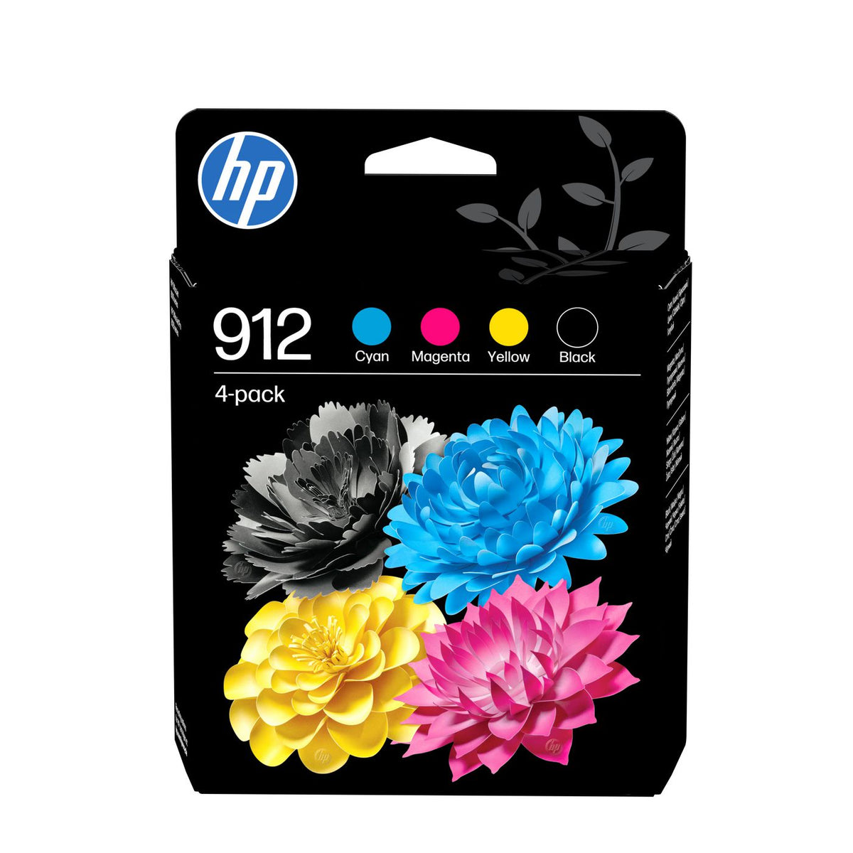 HP 912 4-Pack CMYK(4) Original Ink Cartridge Combo cartucho de tinta 4 pieza(s) Rendimiento estándar Negro, Cian, Magenta, Amarillo