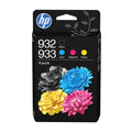 HP 933 4-Pack CMY(3)/932 Black Original Ink Cartridge Combo cartucho de tinta 4 pieza(s) Rendimiento estándar Negro, Cian, Magenta, Amarillo