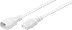 Microconnect PE040610W cable de transmisión Blanco 1 m C14 acoplador C13 acoplador