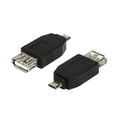 LogiLink AU0029 cambiador de género para cable USB 2.0 Micro-B USB 2.0-A Negro