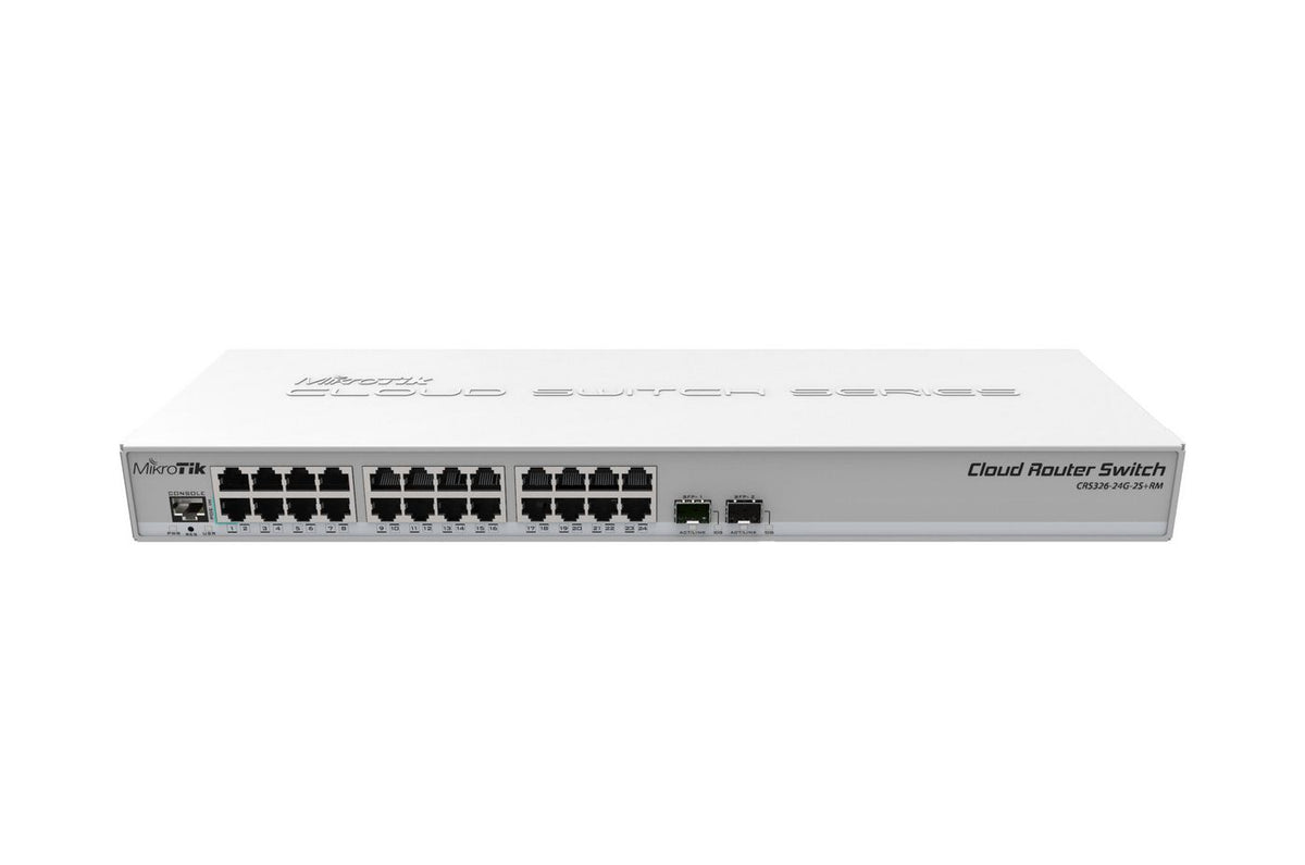 Switch Router Mikrotik CRS326-24G-2S+RM 26 Puertos/ RJ45 10/100/100/ SFP/ PoE