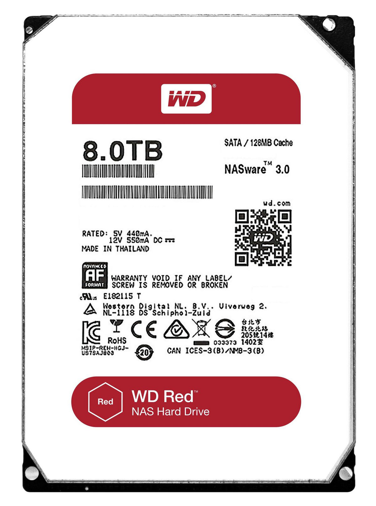 Western Digital WD Red 8TB 24x7 WD80EFZX-RFB – Reacondicionado
