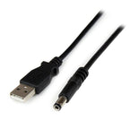 StarTech.com USB2TYPEN1M cable de transmisión Negro Barrel type N