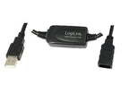 LogiLink 15M USB 2.0 - USB 2.0 M/F cable USB USB A 0,48 Gbit/s Negro
