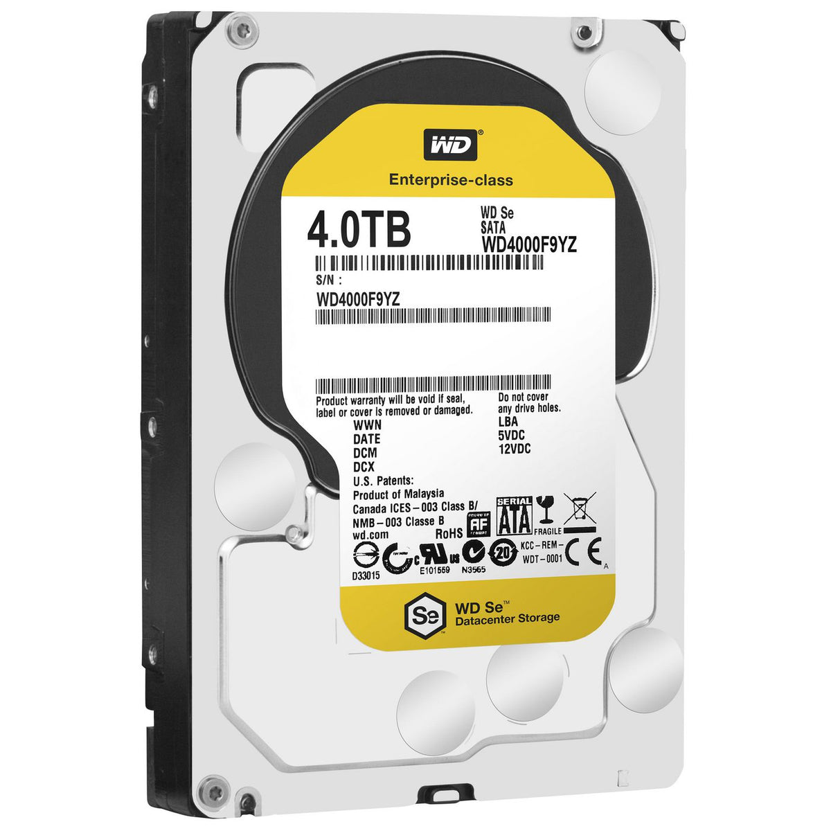 Western Digital 4TB 7200RPM 6GB/s 3.5" HDD WD4000F9YZ-RFB – Reacondicionado