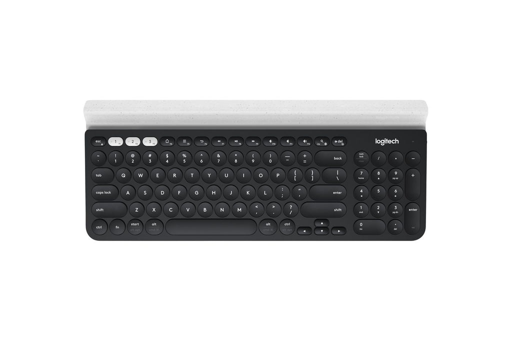Logitech K780 teclado Universal RF Wireless + Bluetooth QWERTY Internacional de EE.UU. Blanco