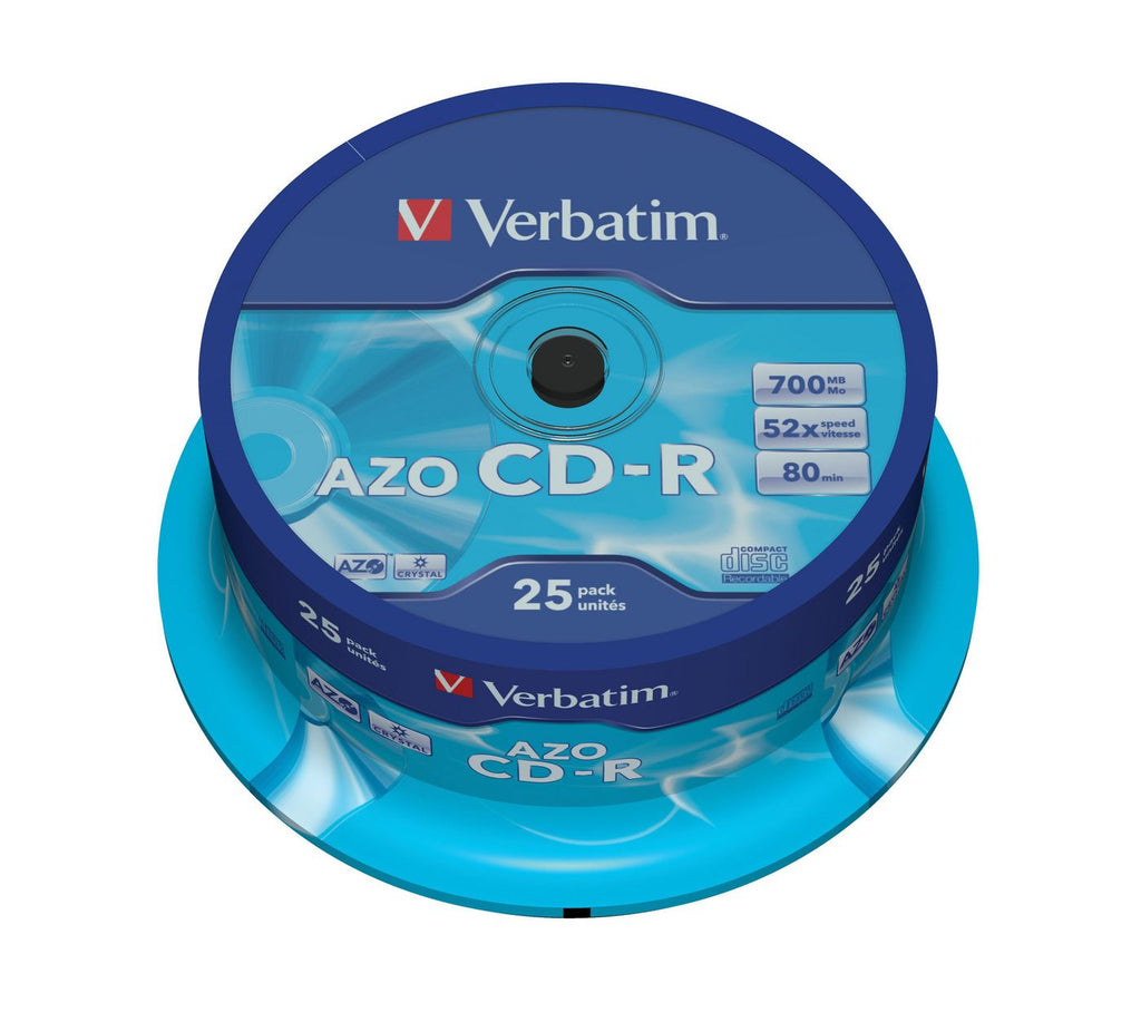 Verbatim CD-R AZO Crystal 700 MB 52x 25 pieza(s)