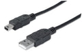 Manhattan 333375 cable USB USB 2.0 1,8 m USB A Mini-USB B 0,48 Gbit/s Negro