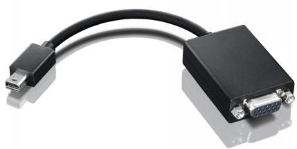 Lenovo 03X6402 adaptador de cable de vídeo 0,172 m mini-DisplayPort VGA Negro