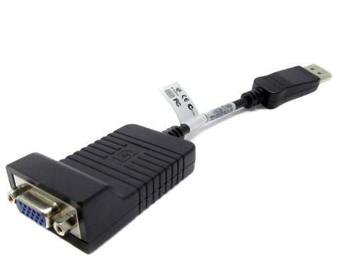 HP 753745-001 adaptador de cable de vídeo 0,2 m DisplayPort VGA Negro