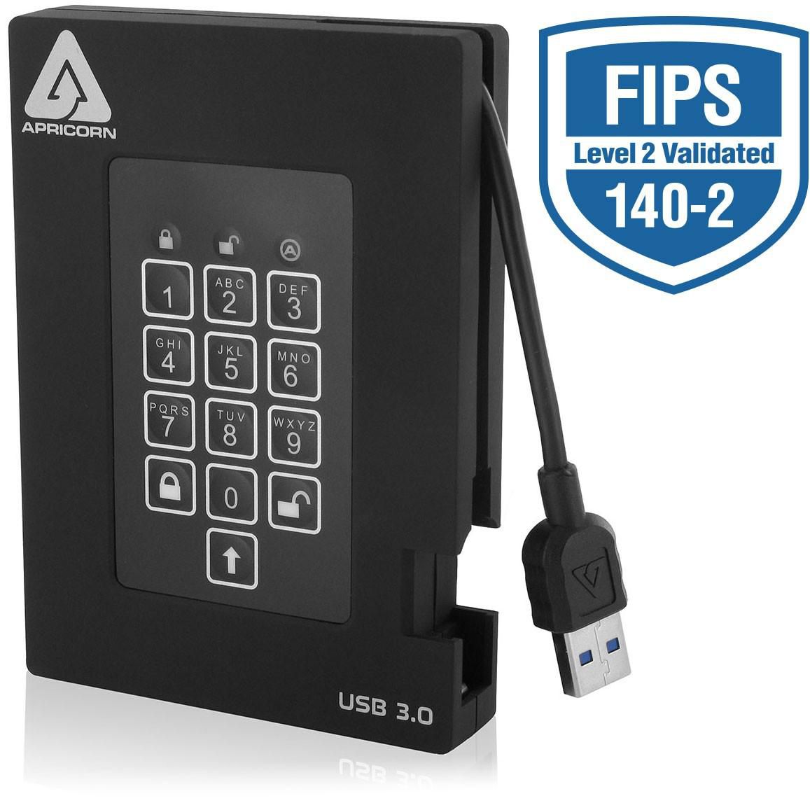 Apricorn HDD 2TB Encrypted USB 3.0 A25-3PL256-2000F