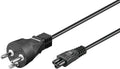 Microconnect PE120810 cable de transmisión Negro 1 m Enchufe tipo K C5 acoplador