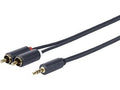 Vivolink PROMJRCA5 cable de audio 5 m 3,5mm 2 x RCA Negro