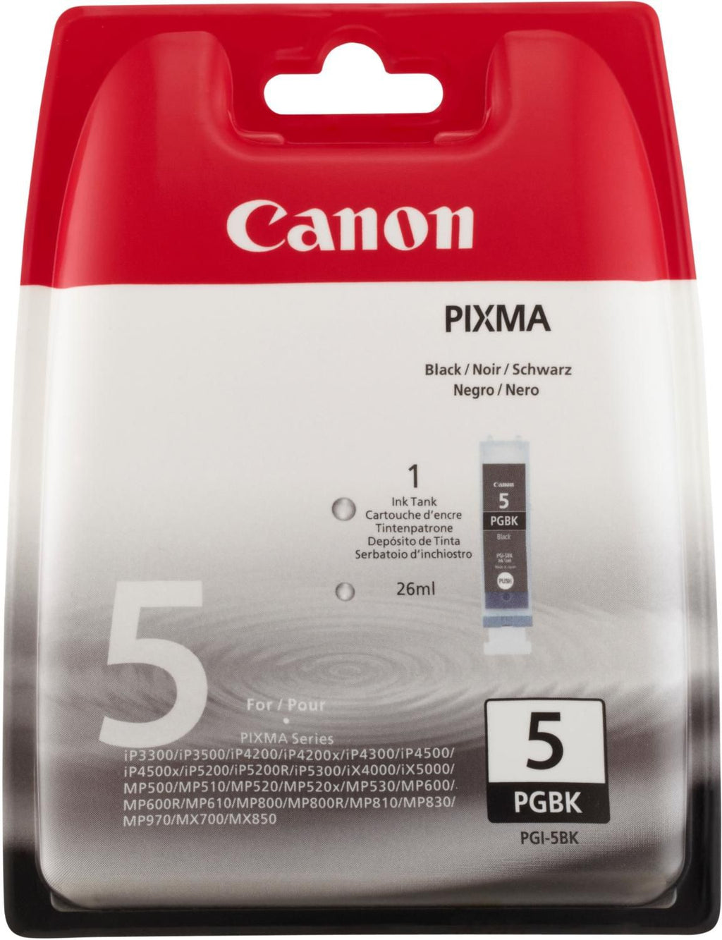 Canon PGI-5BK cartucho de tinta 1 pieza(s) Original Rendimiento estándar Negro