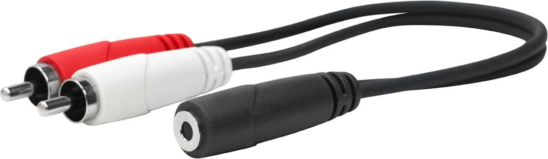 Vivolink PROMJFRCAM0.2 cable de audio 0,2 m 3,5mm 2 x RCA Negro