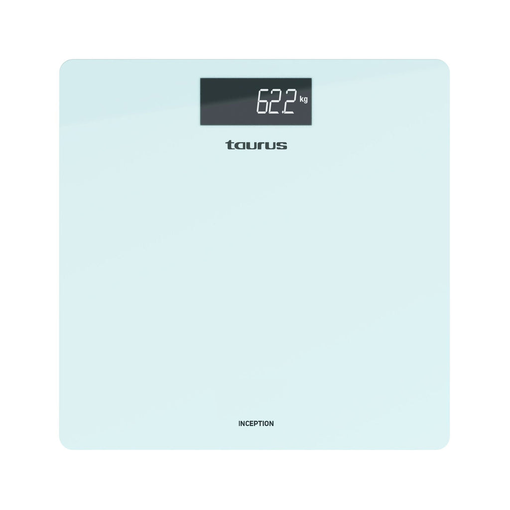 Báscula de baño electrónica Taurus Inception cuadrada Azul claro