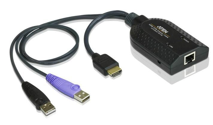 ATEN KA7168-AX cable para video, teclado y ratón (kvm) Negro, Metálico, Púrpura