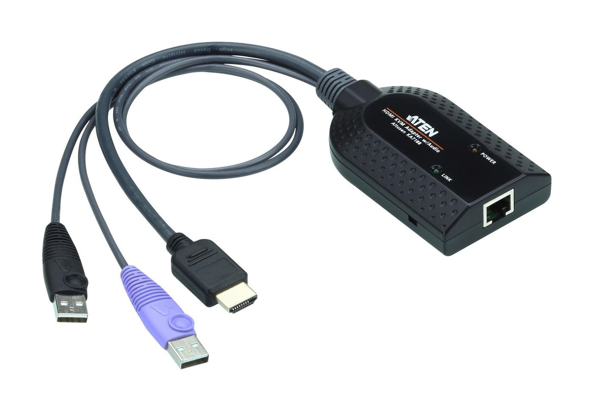 ATEN KA7188-AX cable para video, teclado y ratón (kvm) Negro, Metálico, Púrpura