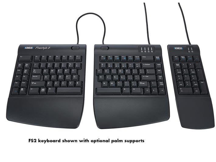 Kinesis Freestyle2 teclado numérico de membrana táctil silencioso y de baja