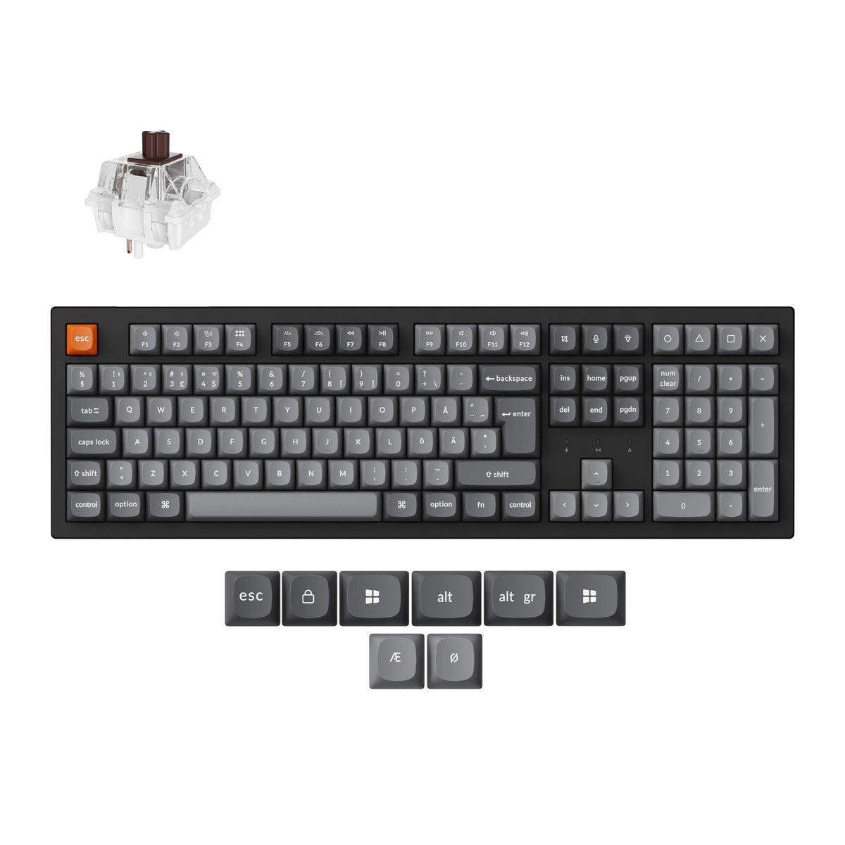 Keychron K10 Max teclado Universal USB + RF Inalámbrico + Bluetooth QWERTY (K10M-H3-BO)