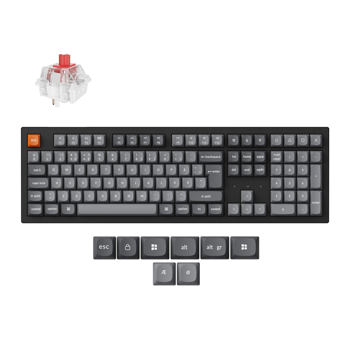 Keychron K10 Max teclado Universal USB + RF Inalámbrico + Bluetooth QWERTY (K10M-H1-BO)