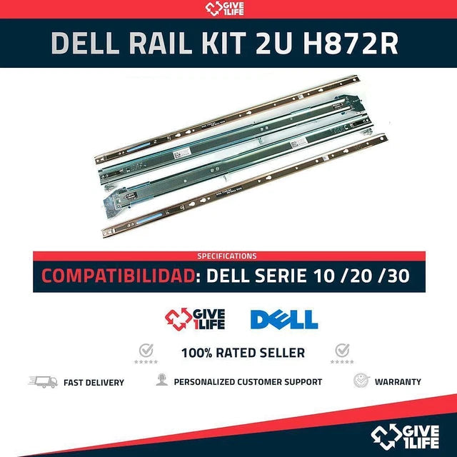Dell Kit de rieles Ready Rail estáticos delgados 2U H872R (2)