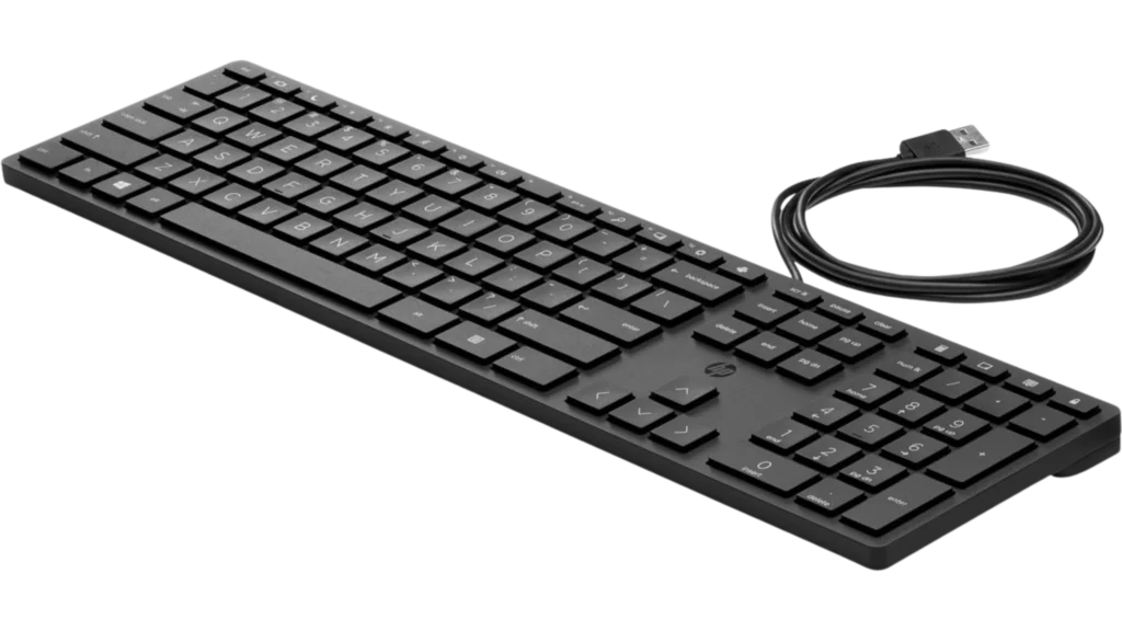 Teclado de escritorio HP con cable, distribución francesa, L96909-051 (2)