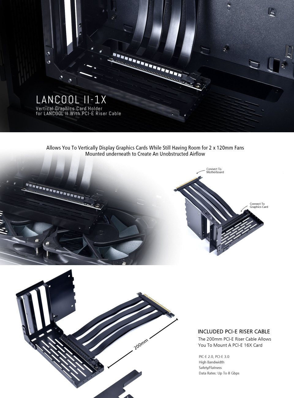Kit vertical para GPU Lian Li Lancool II