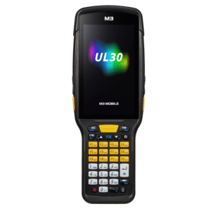 M3 Mobile UL30: 5" FHD, Android, 8GB RAM, 128GB Flash, SE4770 Imager 2D, 35 teclas (numéricas funcionales), Wi-Fi ac, Bluetooth 5.3, NFC, IP67, batería de 6700mAh intercambiable en caliente.
