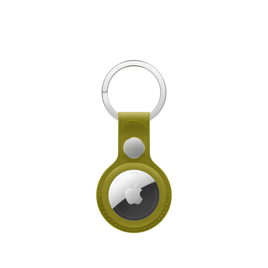Estuche para Airtag - microtwill, stainless steel - chartreuse