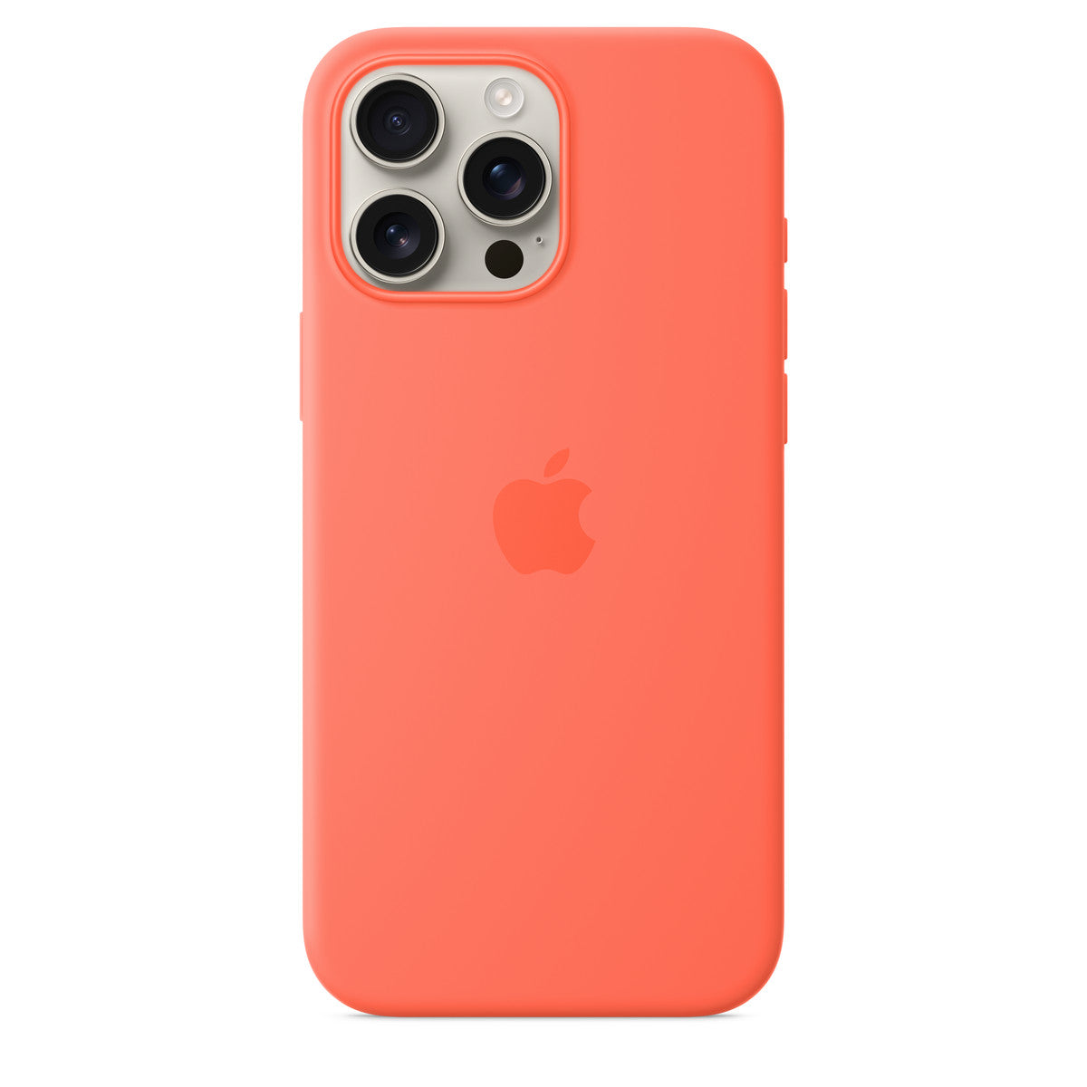 Tapa protectora para teléfono móvil - compatibilidad con MagSafe - silicona - mandarina - para iPhone 16 Pro Max
