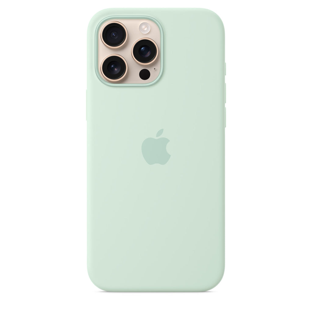 Tapa protectora para teléfono móvil - compatibilidad con MagSafe - silicona - aguamarina - para iPhone 16 Pro Max