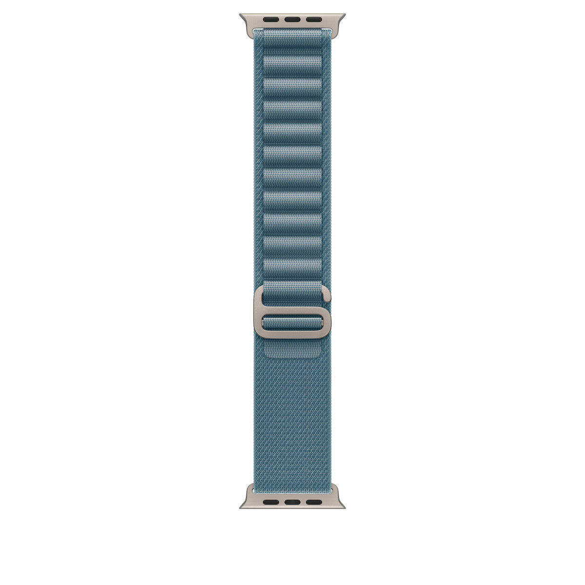 Apple Correa Alpine Loop 49 mm Azul claro M – acabado titanio natural