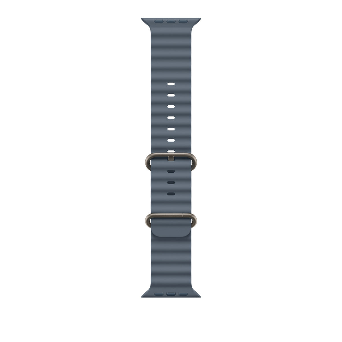 Apple Natural Titanium Finish Band Blue Fluoroelastomer, Titanium (49MM ANCHOR?BLUE OBAND - NT FINISH)