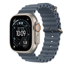 Apple Natural Titanium Finish Band Blue Fluoroelastomer, Titanium (*49MM ANCHOR?BLUE OBAND EX-NT FINISH)