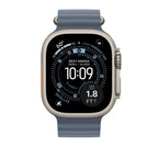 Apple Natural Titanium Finish Band Blue Fluoroelastomer, Titanium (*49MM ANCHOR?BLUE OBAND EX-NT FINISH)