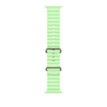 Correa para reloj inteligente - 49 mm, acabado en titanio natural - 130 - 200 mm - verde neón - para Watch Hermès Series 12, SE 3, Series 10, Series 11, Series 12, Ultra 3, Ultra 4