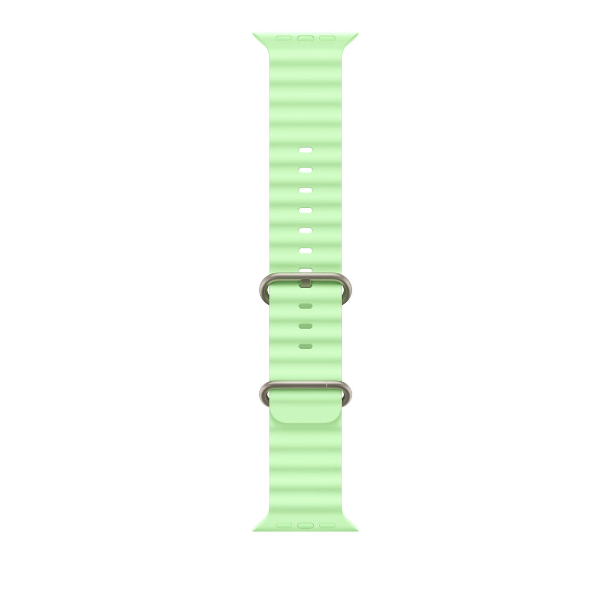 Correa para reloj inteligente - 49 mm, acabado en titanio natural - 130 - 200 mm - verde neón - para Watch Hermès Series 12, SE 3, Series 10, Series 11, Series 12, Ultra 3, Ultra 4