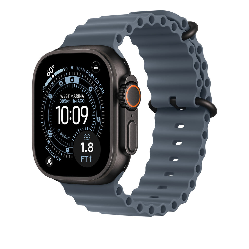 Apple MGCK4ZM/A smart wearable accessory Band Blue Fluoroelastomer, Titanium (*49MM ANCHOR?BLUE OBAND EX - BT FIN)