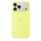 Tapa protectora para teléfono móvil - compatibilidad con MagSafe - silicona - amarillo neón - para iPhone 17 Pro Max