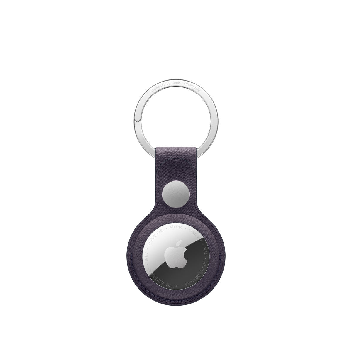 Apple AirTag FineWoven Key Ring – Midnight Purple (Apple - Case for airtag - stainless steel, microtwill - midnight purple - for AirTag)