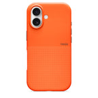 Tapa protectora para teléfono móvil - resistente - control de cámara - compatibilidad con MagSafe - poliuretano termoplástico (TPU) suave - naranja sierra - para iPhone 17