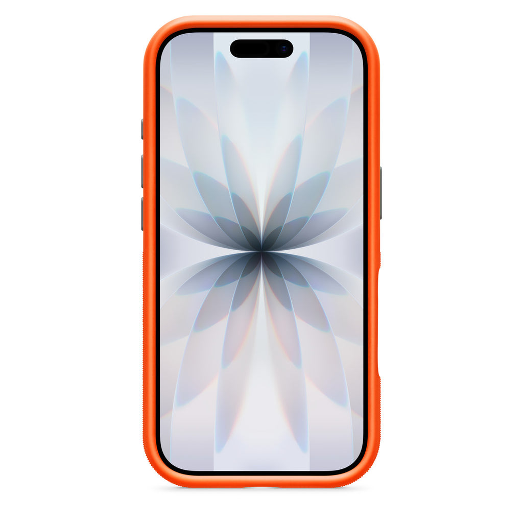 Tapa protectora para teléfono móvil - resistente - control de cámara - compatibilidad con MagSafe - poliuretano termoplástico (TPU) suave - naranja sierra - para iPhone 17
